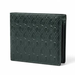 Saint Laurent Monogram Embossed Black Leather Wallet NWT